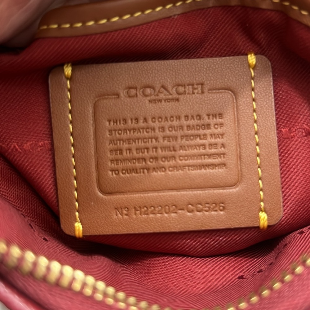 Coach Red Kitt Crossbody Bag small - Picture 9 of 13